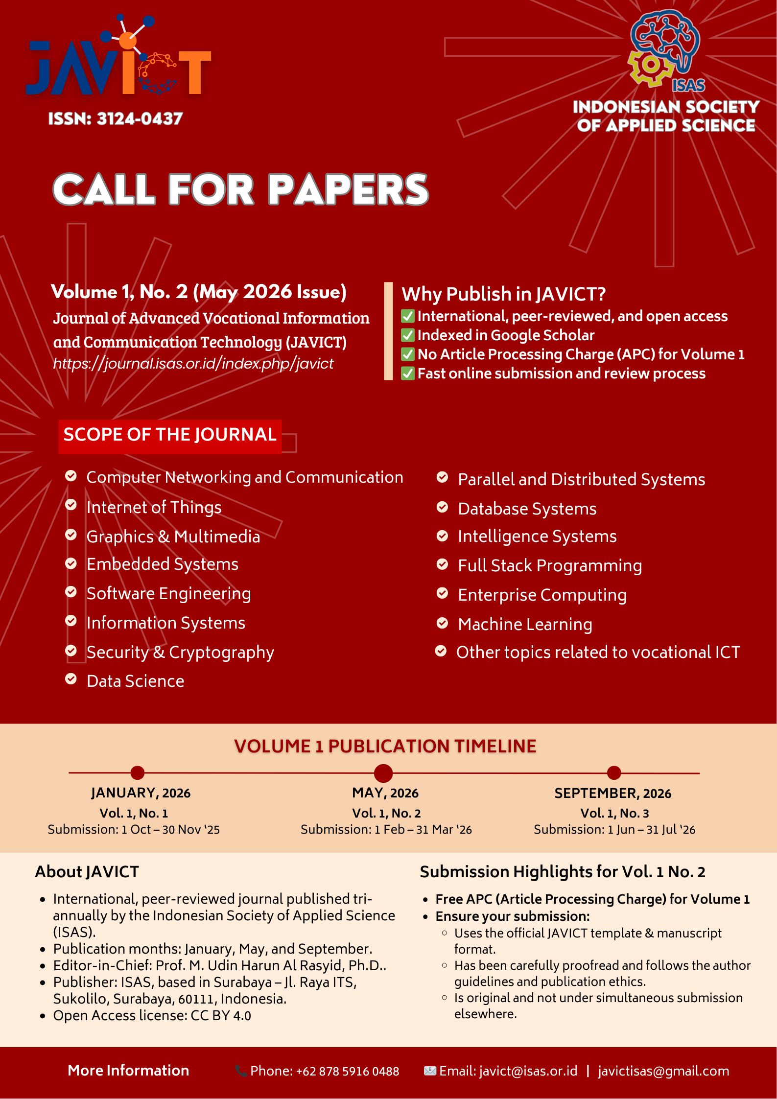Call for Papers - JAVICT Vol. 1 No. 2 (May 2026)